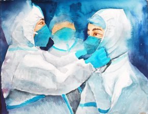 云画展：以艺战“疫”，师生在行动！